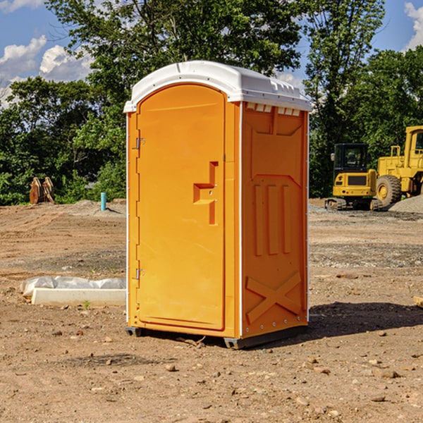 how often are the portable restrooms cleaned and serviced during a rental period in Oysterville